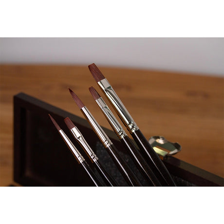 Da Vinci Top-Acryl Brushes Set in a Wooden Box, 5 pcs.