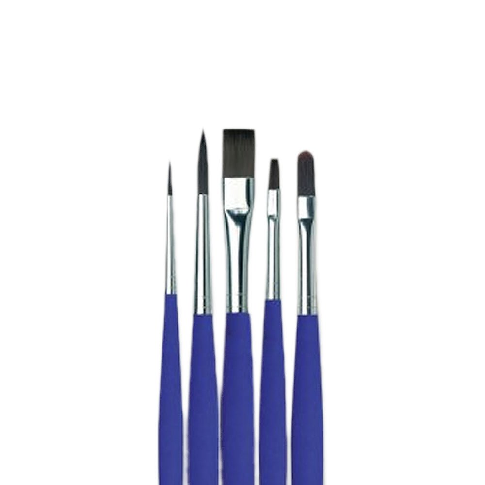 Acrylic Painting Kit for Beginners - 5x acrylic paints, 5x brushes and 1x canvas