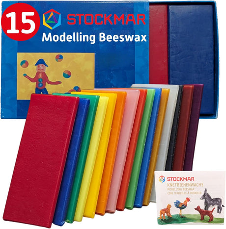 Stockmar Beeswax Modelling Sheet Set, 15 colors