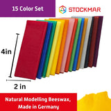 Stockmar Beeswax Modelling Sheet Set, 15 colors